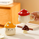 Seenekeraamiline kaanega kruus Creative Couple's Cup Latte Kruus Piimatass Kaeratass Hommikus&ouml;&ouml;gitopsid Kodu Joogitassid Teetassid 360ML
