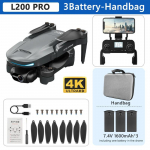 2025 Uus L200 PRO MAX Droon GPS 5G WIFI Harjadeta Mootor 4K HD Professionaalne FPV Neljarootoriline Droon 2-teljeline Gimbal 360&deg; Takistuste V&auml;ltimine RC Drooni M&auml;nguasjad L200PRO-3 battery must