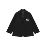MLB S&uuml;gis/Talv 22 New York Yankees Logo Tikitud Vabaaja L&otilde;tv bleiser Unisex bleiser Must 3AJKB5124-50BKS M