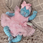 NPK 19-tolline Virsikute Avatar T&auml;iskeha Vin&uuml;&uuml;l Reborn Beebinukk K&auml;sit&ouml;&ouml;na Valmistatud Realistlik 3D Nahk Veekindel Vannim&auml;nguasi Kogutav 49cm roosa