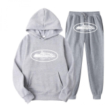 Unisex Suur Streetwear Kapuutsiga Dressipluus ja Joggingp&uuml;ksid Komplekt Vabaaja Spordir&otilde;ivad S&uuml;gis Noorte Hip Hop Rulapark Small white