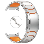 Spordik&auml;epaelad Silikoon + Titaanrihm Samsung Galaxy Watch Ultra 2 jaoks Rihmad Galaxy Watch 9 8 Classic K&auml;ev&otilde;ru jaoks For Galaxy 9 44mm white