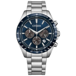 Citizen Collection Eco-Drive Kronograafkell CA4766-51L Meeste H&otilde;bedane Sinine Safiirklaas 10 ATM black
