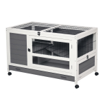 Siseruumides k&uuml;&uuml;likumaja merisea maja puidust k&otilde;rgendatud lemmikloomak&uuml;&uuml;liku puur ratastega avatava katusega 102 x 60 x 63,5 cm hall 102 x 60 x 63.5 cm