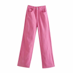 Naiste suvine k&otilde;rge v&ouml;&ouml;koht Lady laia s&auml;&auml;rega p&uuml;ksid Roosad Denim Teksad P&uuml;ksid P&uuml;ksid L pink