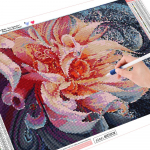 Full Square Drill 5D DIY Teemantmaal pojengi lill 3D tikandi komplekt Ristpistes Mosaiik Decor 20*30 cm