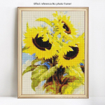 5D DIY teemantmaal p&auml;evalill t&auml;is &uuml;mmargune teemantmosaiiktikandid kivist pilt 20X30