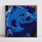 Teemantmaal T&auml;is &uuml;mmargune sinine roos Teemanttikandid Mosaiik T&auml;isekraaniga lillepilt 30x30CM