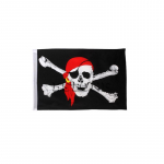 1 tk suure koljuga, ristatud luudega, piraadilipp Jolly Roger, rippuv kinnitusr&otilde;ngaga, ilma vardata