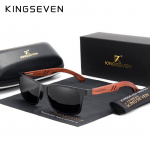 KINGSEVEN Design k&auml;sitsi valmistatud naturaalsed Bubinga puidust+alumiiniumist p&auml;ikeseprillid meeste polariseeritud moodsad p&auml;ikeseprillid ruut M