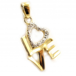 Les Tr&eacute;sors De Lily [D6821] - Pendentif Plaqu&eacute; Or 'Love' kuld
