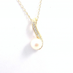 Altesse [G2249] &ndash; kullatud kaelakee 'Pearl Beauty' valge valge