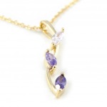 Altesse [G9095] - Kullatud kaelakee  Delicate  lilla lilla