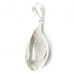 Les Tr&eacute;sors De Lily [I3989] - H&otilde;bedane ripats  Goddess  H&otilde;bevalge (roodiumiga kaetud) - 21x13 mm h&otilde;be