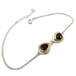 Les Tr&eacute;sors De Lily [P3356] - h&otilde;bedane k&auml;ev&otilde;ru  Inspiration  merevaigu konjakiga (roodiumiga kaetud) h&otilde;bedane kuld - 25x10 mm pruun