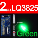 2 tk elektroonilised valguspulgad &ouml;&ouml;p&uuml;&uuml;gi ujuvvardavalgusti veekindel kala kogumine helendav lambi tuled helendavad pulgad v&otilde;rgu jaoks roheline