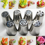 7 tk Easy Flower Piping Blossom Tool Kit Kook Cupcake Glass Otsikud Otsikud Rose Tulip 7Pcs