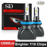 Ventilaatorita auto esitulede pirnid H4 LED H7 H1 H3 H8 H9 H11 9005 9006 880 881 H27 HB3 HB4 12000lm 4300K ​​Kollane udutule s&otilde;idutuli H1 valge