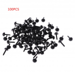 100 tk 3mm/4mm/5mm/6mm DIY nuku nukk plastikust musta tihvti kaitsesilmad k&auml;sitsi valmistatud kaisukarule