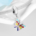 KATAOKA 925 Sterling Silver V&auml;rviline emailiga vedru Liblika ripatsid Helmed sobivad Originaalsed Kataoka v&otilde;lud K&auml;ev&otilde;ru ehted roheline