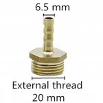 6-19 mm kuni 1/2 emase/isase keermega &uuml;hendus aia sirge vooliku liiteseadme akvaariumi &otilde;hupumba kalapaagi vooliku adapter Male Thread 1/2" to 6mm