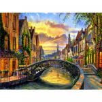 5D teemantmaaling New Yorgi t&auml;isruudukujuline k&auml;sit&ouml;&ouml; m&uuml;&uuml;k DIY teemanttikandid maastiku rhinestone komplekt kodukaunistus Full Round 20X30CM punane