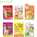Jura's Herb DD Cream Arbuus, Moringa Repair Gel, Carrot Daily, Longan Melasma, Mango Yogurt Booster Seerum, Marigold Akne Geel (segatud 6) 8 ml x 6 pcs