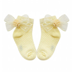 Armsad pomponpitsist vibu beebit&uuml;drukute sokid suvised v&otilde;rksokid vasts&uuml;ndinutele pehmed imikute v&auml;ikelaste laste p&otilde;randasokid kollane