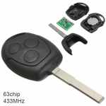 433MHz 3 nupuga l&otilde;ikamata klapp nutikas kaugjuhtimispult koos 4D63 kiibiga Ford Focus / Mondeo / Fiesta / Galaxy / S Max 2004-2011 jaoks