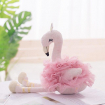 1 tk 45cm Luige pehmed m&auml;nguasjad Armas Flamingo nukk T&auml;idisega pehme looma nukk Ballettluik krooniga Beebi Lapsed Rahustav m&auml;nguasi Kingitus t&uuml;drukule 28cm sitting high roosa