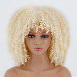 MERISIHAIR l&uuml;hikesed juuksed Afro krussis lokkis tukkidega parukad mustanahalistele naistele Aafrika s&uuml;nteetilised ombre liimita Cosplay parukad k&otilde;rge temperatuuriga 14inches&CN