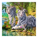 DIY 3D teemantmaaling loomatiigri tikandid ristpistes k&auml;sit&ouml;&ouml;na kodukaunistus Full Round 20x20CM