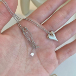 ANENJERY Love Heart kaelakee naistele rangluu kett kullast h&otilde;bedast kaelakeed peoehted kingitused