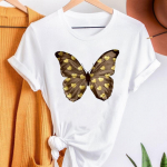 Butterfly Love Heart Trend 90ndate r&otilde;ivad vabaaja l&uuml;hikeste varrukatega T-s&auml;rk Suvine moodne naiste t-s&auml;rk Naiste graafiline T-s&auml;rk S