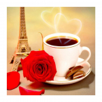 5D DIY T&auml;is&uuml;mmargune teemantmaaling Kohv Teemanttikandid Rhinestone Pilt Ristpistes Mosaiik Kodukaunistuse kingitus Full Round 20x20CM