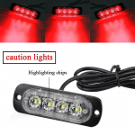 4 LED tagumine punane udutulelatern DC 12V 800LM veoauto kaubiku bussikabiini jaoks