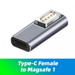 Fonken C-t&uuml;&uuml;pi magnetiline USB PD-adapter Magsafe1 Magsafe2-t&uuml;&uuml;pi C-t&uuml;&uuml;pi naissoost 5A kiirlaadimismagnetpistiku muundurile To Magsafe1 hall