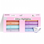 Glitter Highlighter 8 v&auml;rvi metallilise efektiga kunstimarker pliiatsikomplekt maalimiseks &Otilde;pilase k&auml;sitsi konto v&auml;ljal&otilde;igete album &Otilde;nnitluskaardid Kunstiline font kirjutamine