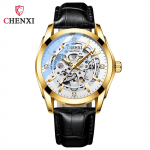 Uus TOP-br&auml;ndi luksuslik meeste k&auml;ekell karbiga, automaatse nahast rihmaga, &otilde;&otilde;nes veekindlad meeste mehaanilised k&auml;ekellad