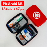 18 esemega kaasaskantavad reisi esmaabikomplektid koduks v&auml;lispordiks h&auml;daabikomplekti kiirabikomplekti EVA kotist h&auml;daabitekk