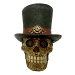 Les Tr&eacute;sors De Lily [R6683] &ndash; vaigust kujuke  Skull  must beež (m&uuml;ts- aurupunk) - 17 cm must