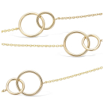 Les Tr&eacute;sors De Lily [R4251] - kullatud pikk kaelakee 'Chor&eacute;ographie' must kuld - 14 ja 9 mm kuld