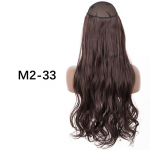 MISS WIG naiste igap&auml;evaseks kandmiseks loomulik laineline n&auml;htamatu juuksepikendus ilma klambriteta s&uuml;nteetilisest kiust pikk laineline sirge juuksel&otilde;ik 55cm