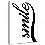 L&otilde;uenditr&uuml;kk Lettering Smile T&uuml;pograafia 40x60 must/valge