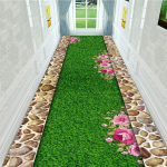 3D vaip Ukse sissep&auml;&auml;s Esik Vahek&auml;ik Pikk sissep&auml;&auml;s elutuba Kodu Stream Karpkala vaip Kontori p&otilde;randamatid Kommertshotellide vaibad VAIP W60*H200CM