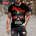 Mood Hip Hop Rock Judas Priest Band 3D Prinditud T-s&auml;rgid Meestele Vabaaja t&auml;navatrend l&uuml;hikeste varrukatega T-s&auml;rk Suures suuruses riided 4XL