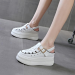 Fujin 7,5 cm naiste sandaalid mugavad kingad konks Mood suvine &uuml;marvarvas platvorm kiil &Uuml;lik&otilde;rged peidetud kontsad naistele hingavad 34 beež