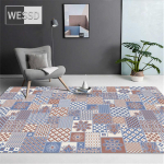 Etnilises stiilis retro p&otilde;randamatt Geomeetriline ruuduline tr&uuml;kivaip suur diivanilaua vaip Elutoa ala vaip Suur k&ouml;&ouml;gimatt 40x60cm 1pcs