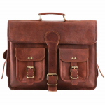Vintage ehtsast kitsenahast pruun Messenger Satchel K&auml;sitsi valmistatud &otilde;lakott 15x11x4 pruun