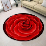 Lillekujuline vaip &uuml;mmargune vaip Pehme imitatsioon ka&scaron;miirmatt elutuppa Magamistoa pojengivaip Lillevaip p&otilde;randamatt toas Diameter 100cm XL